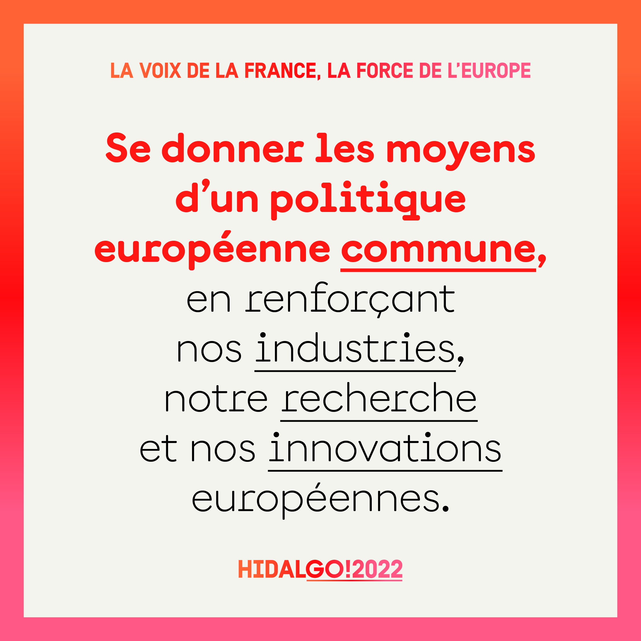 Faire triompher nos valeurs communes Faire triompher nos valeurs communes